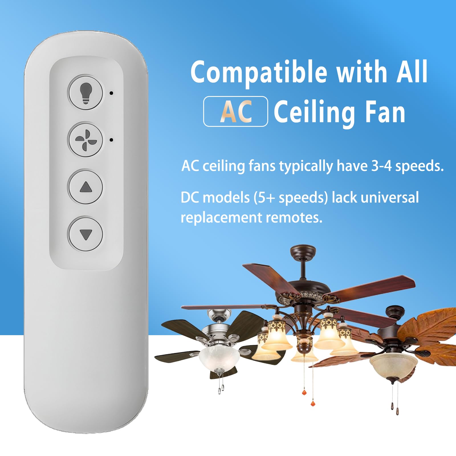 Universal Ceiling Fan Remote Control Kit Replacement for Hunter